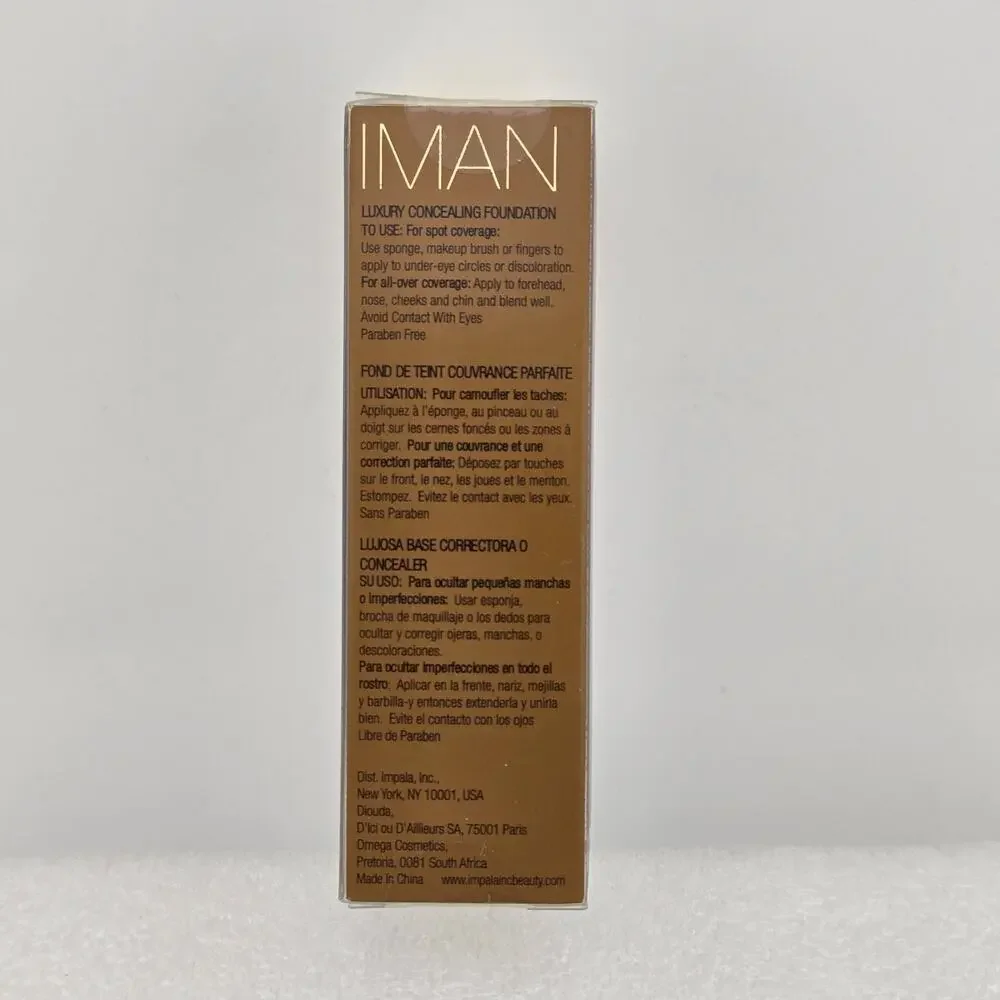 IMAN Luxury Concealing Foundation EARTH 5 Set Of 2 NIB Sealed 0.5 oz